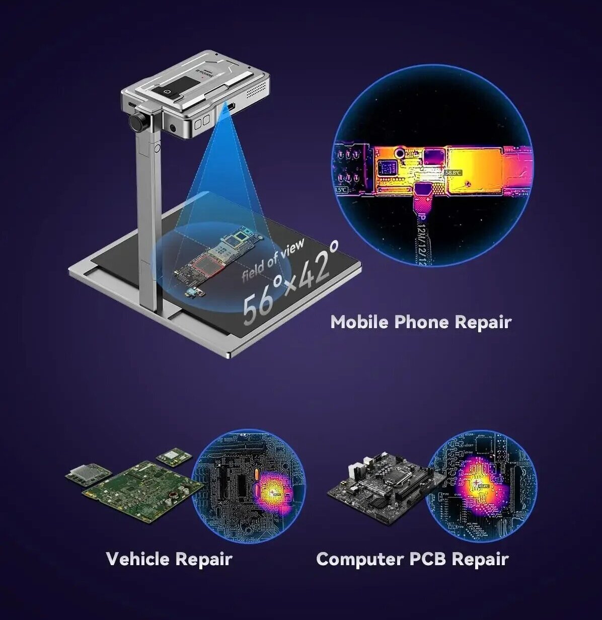 LANGCHI ShortCam III 4K Infrar - đánh giá và giá Pcb Short Circuit Thermal Diagnostics
