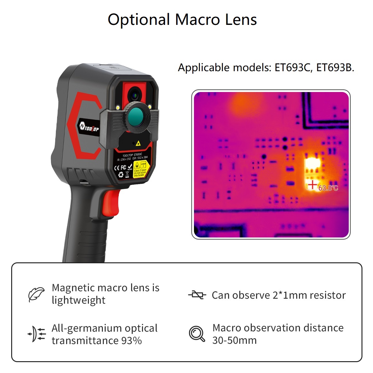 TOOLTOP ET693C Super IR 512x38 - đánh giá và giá Nf 521 Thermal Imaging Camera