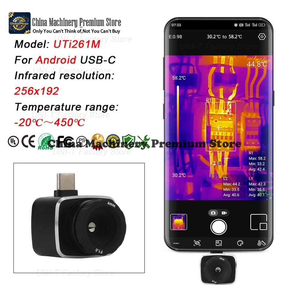 UNI-T Infrared Thermal Imaging - đánh giá và giá Thermal Imaging Camera 256X192