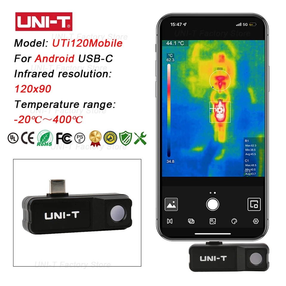 UNI-T Infrared Thermal Imaging - đánh giá và giá Thermal Imaging Camera 256X192