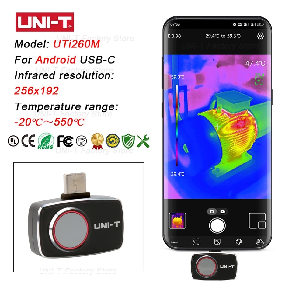 UNI-T Infrared Thermal Imaging - đánh giá và giá Thermal Imaging Camera 256X192